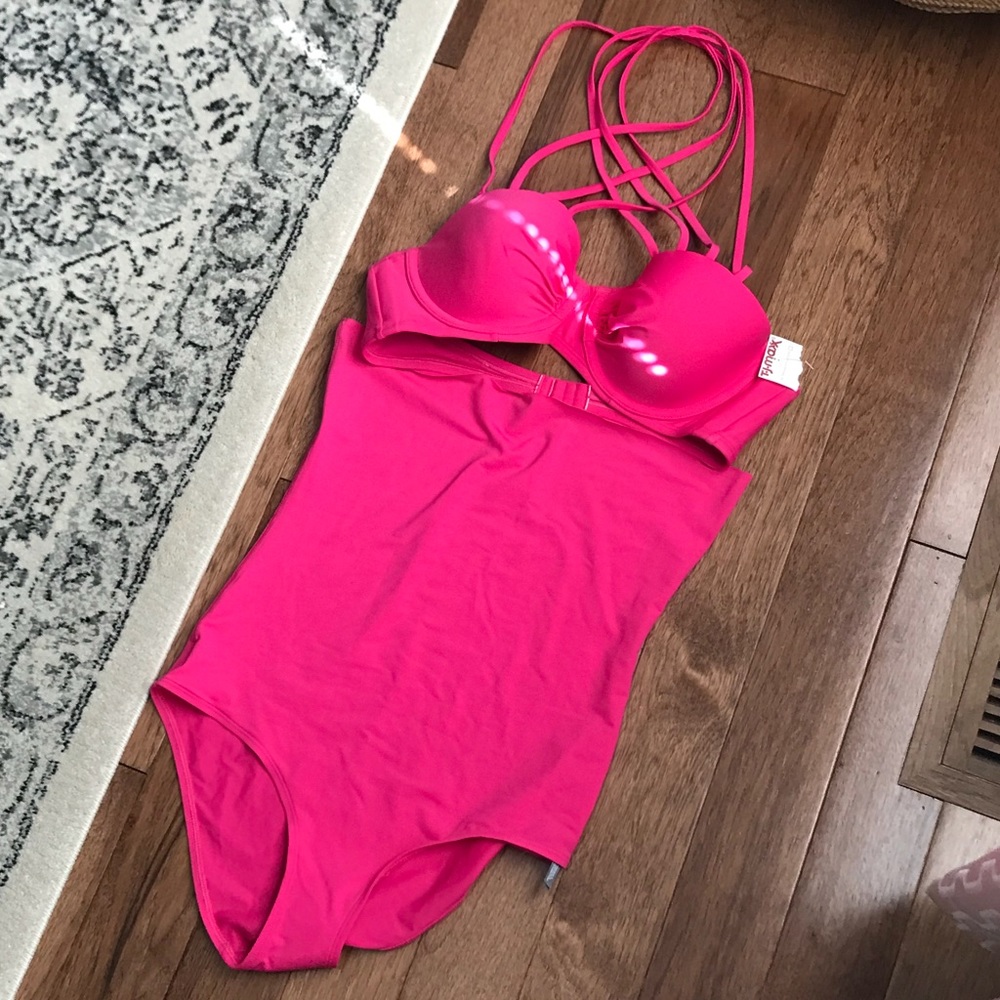 Pink Aerie High Waisted Bikini 36C / M